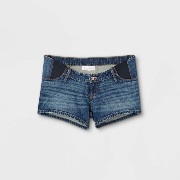 Ingrid & Isabel Shorts Side Panel Midi Jean Shorts Isabel Maternity